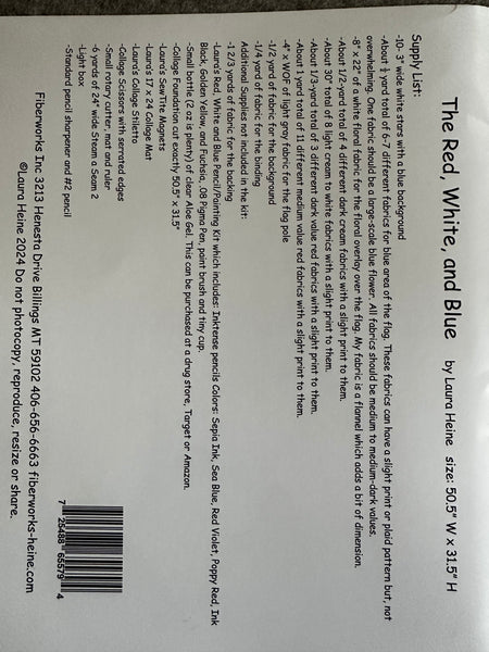 Red White and Blue Flag Collage Pattern