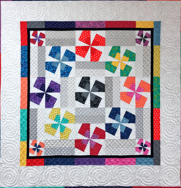 Twirling Posies Quilt Pattern by Cactus Queen Quilt Co