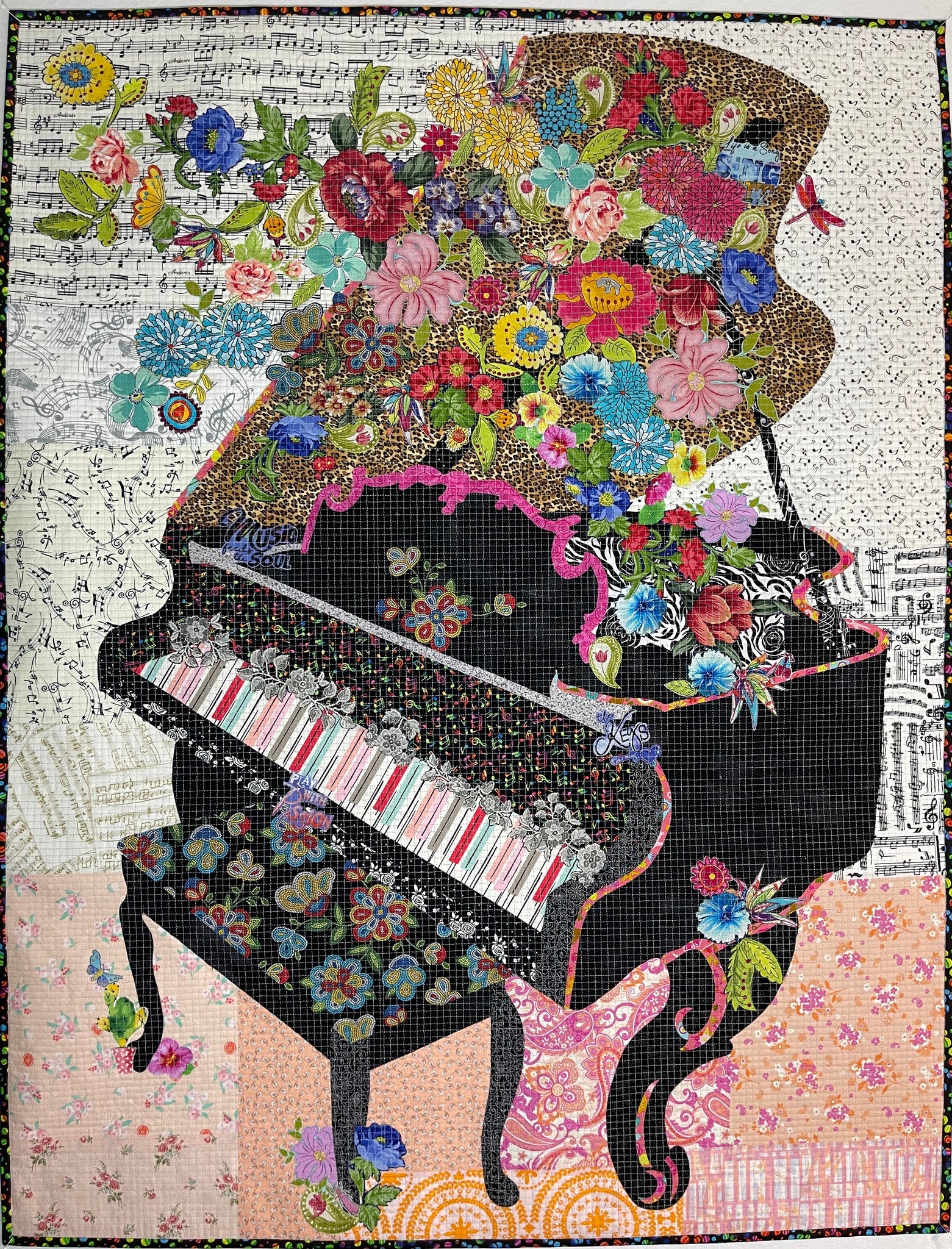 Piano Collage Quilt Kit