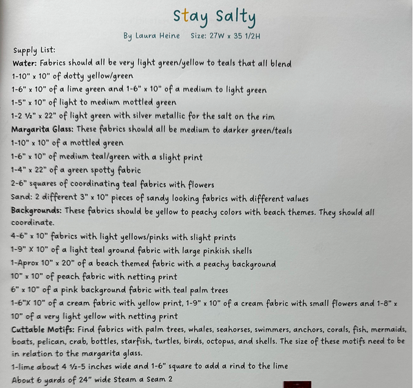 Stay Salty Margarita Collage Kit by Doris Rice, Certified Collage Instructor