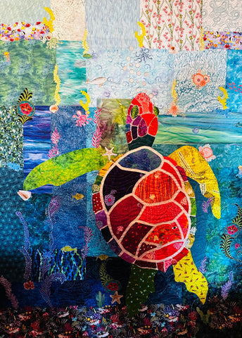 Seawell Sea Turtle Collage Kit by Doris Rice, Certified Instructor