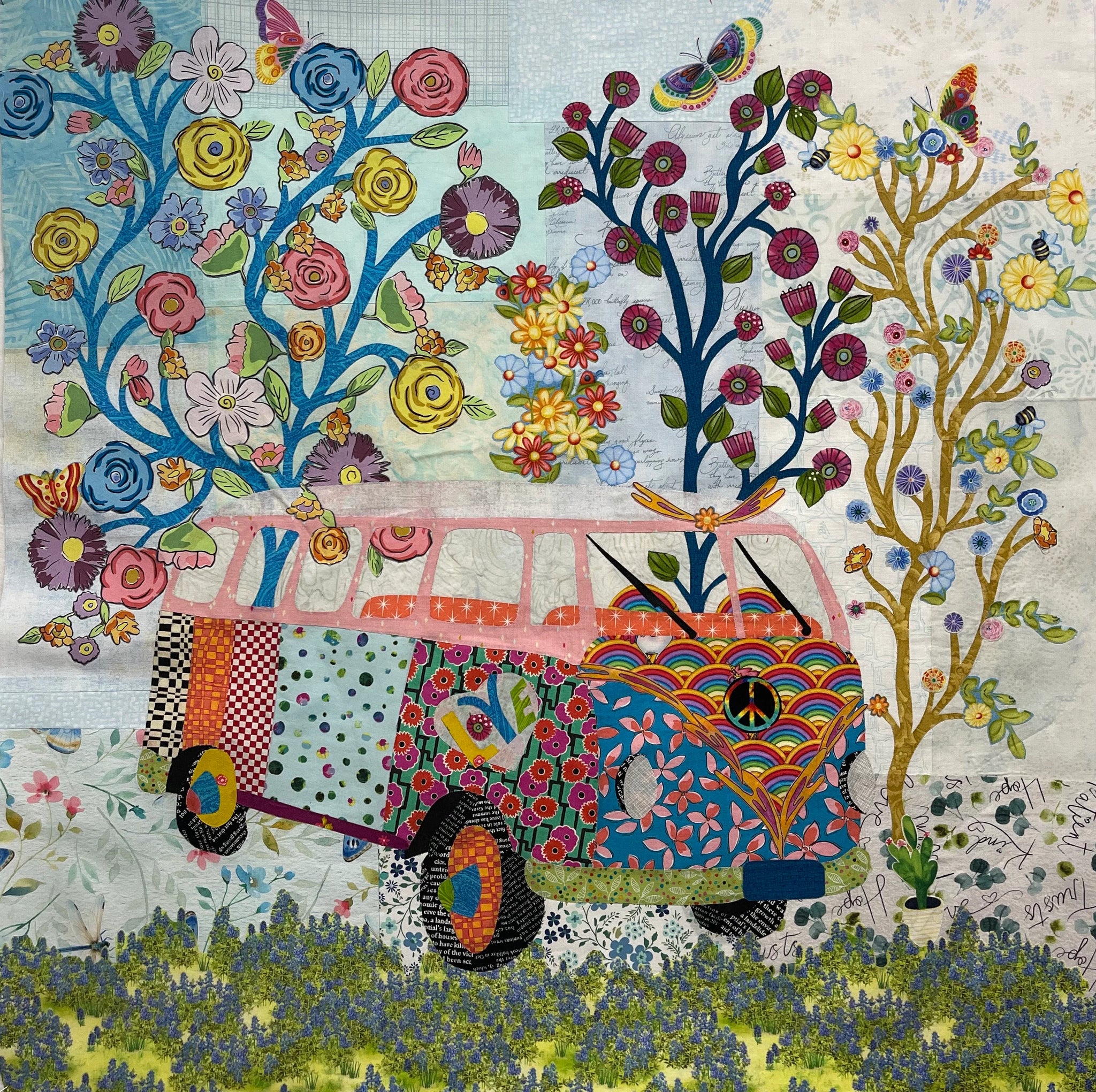 Love Bus Collage Quilt Kit