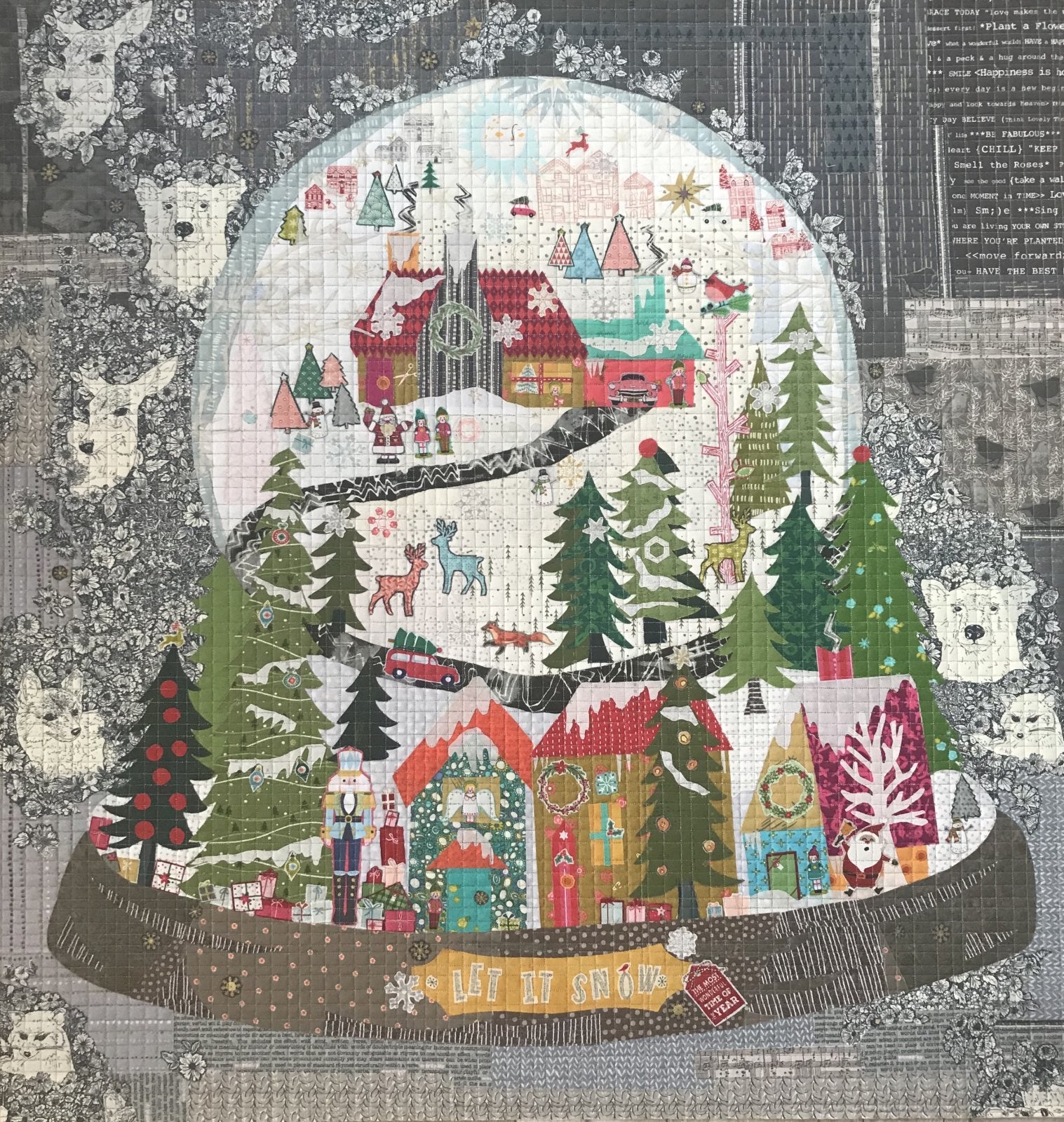 Let It Snow Collage Pattern by Laura Heine