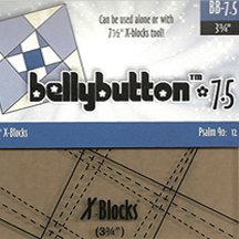 7.5" BellyButton X-Blocks Template by Cactus Queen Quilt Co