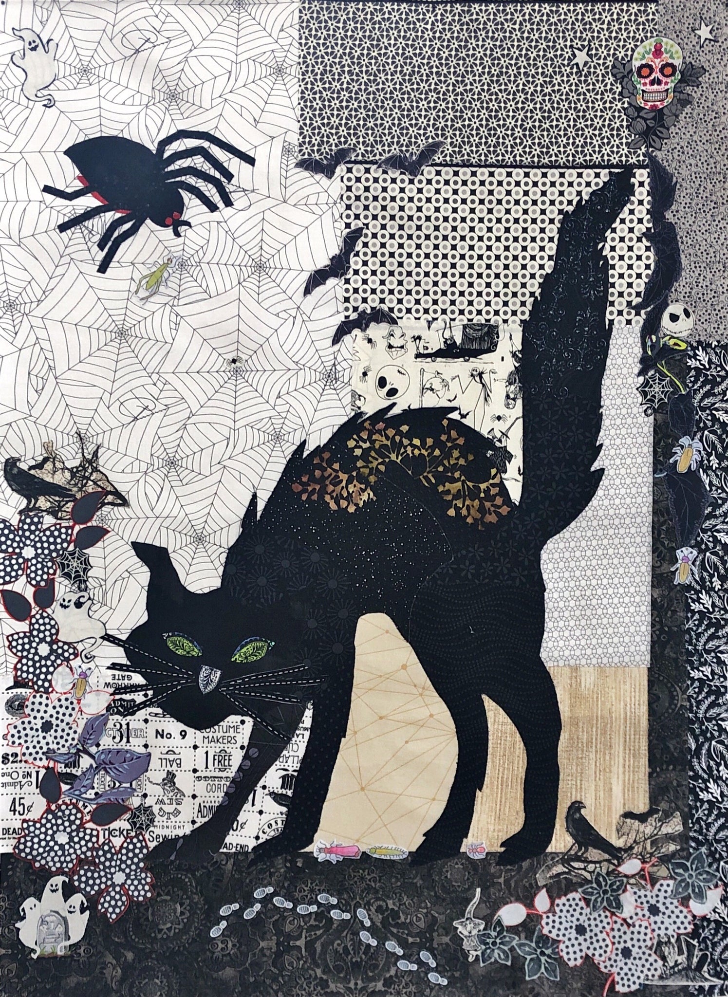 Black Cat Collage Kit by Doris Rice
