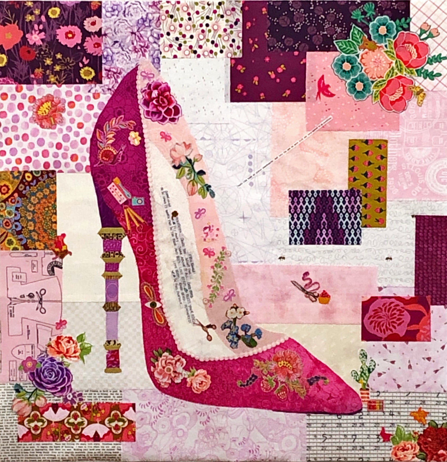 Pink Pump Collage Kit by Doris Rice