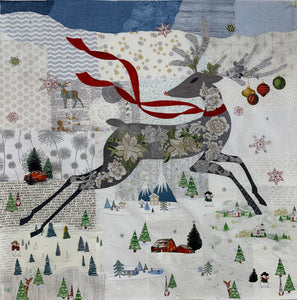 Peppermint Reindeer Collage Quilt Kit