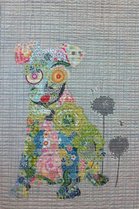 Emerson Puppy Collage Pattern by Laura Heine