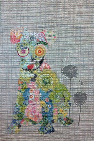 Emerson Puppy Collage Pattern by Laura Heine