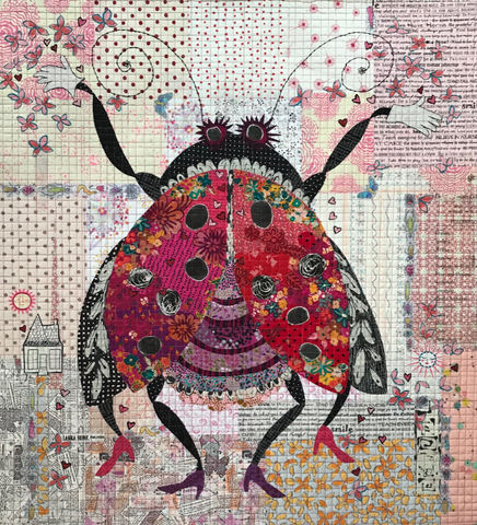 Scarlett (Lady Bug) Collage Quilt Pattern by Laura Heine