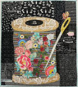 Spool of Flowers Collage Kit by Doris Rice, Certified Instructor for Laura Heine
